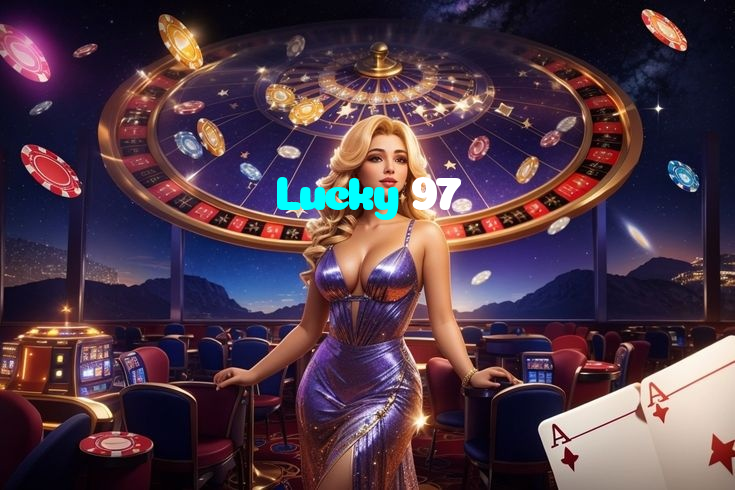Lucky 97 casino presented on mobile device in Pakistan with slots and live games